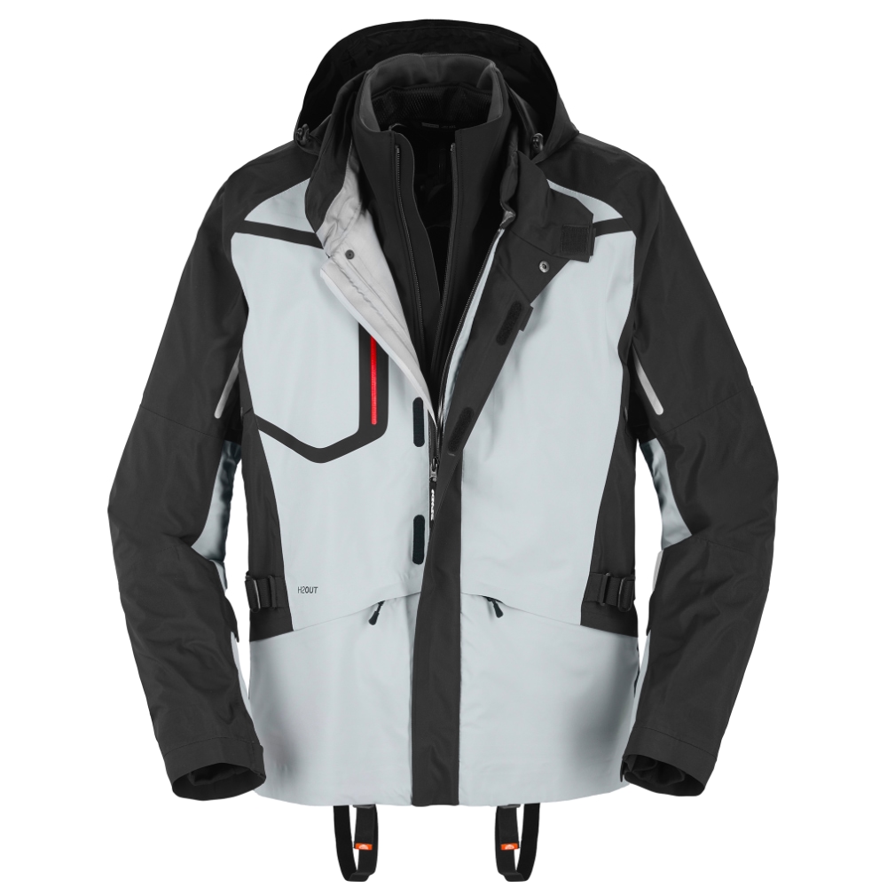[D238-341-S] Spidi Mission-T Jacket Black/Ice (S)
