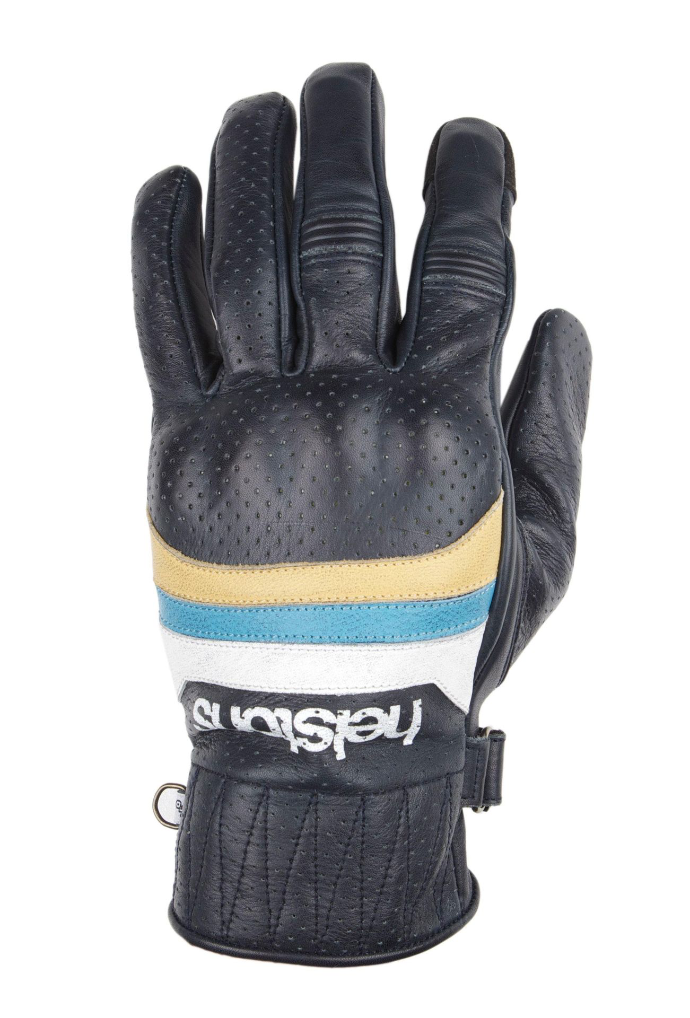[2021030 BBBB T8] Helstons MORA AIR Summer Leather blue (Beige-Blue-White) (T8)