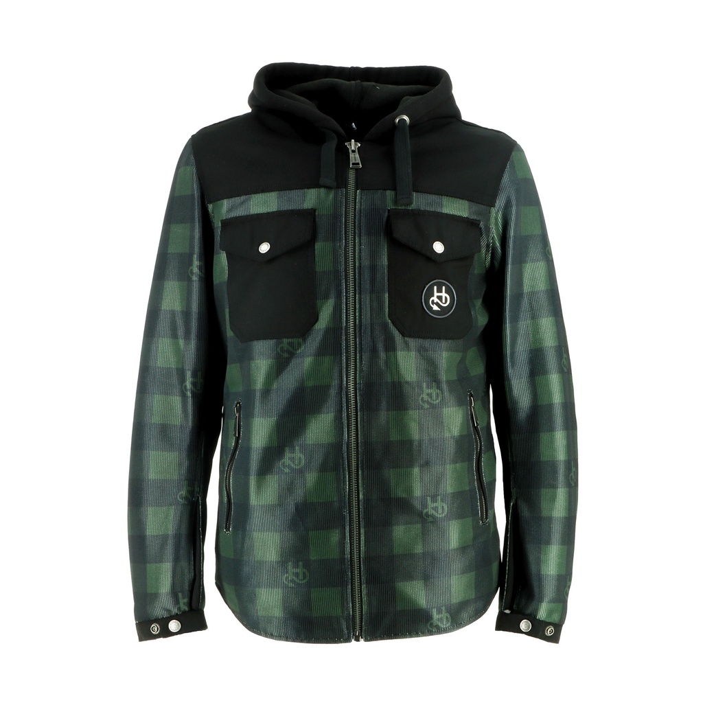 [2024013 NV S] Helstons WOOD AIR Canvas-Mesh black-green (S)