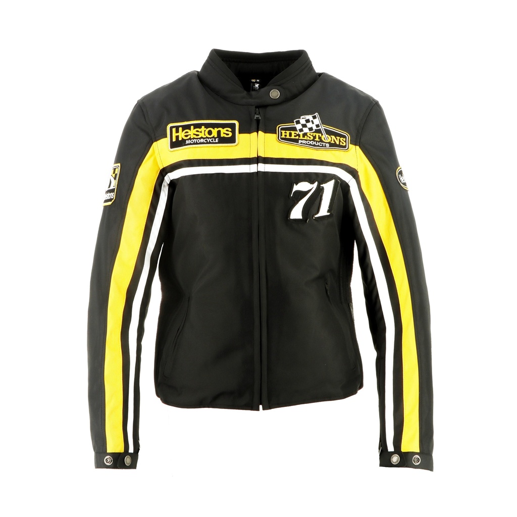 [2024018 NBJ S] Helstons STURGIS  Technique black (White-Yellow) (S)
