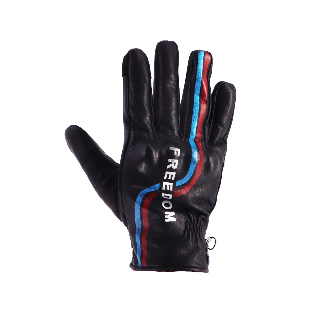 Helstons FREEDOM Man Summer Leather black (Blue-Red)