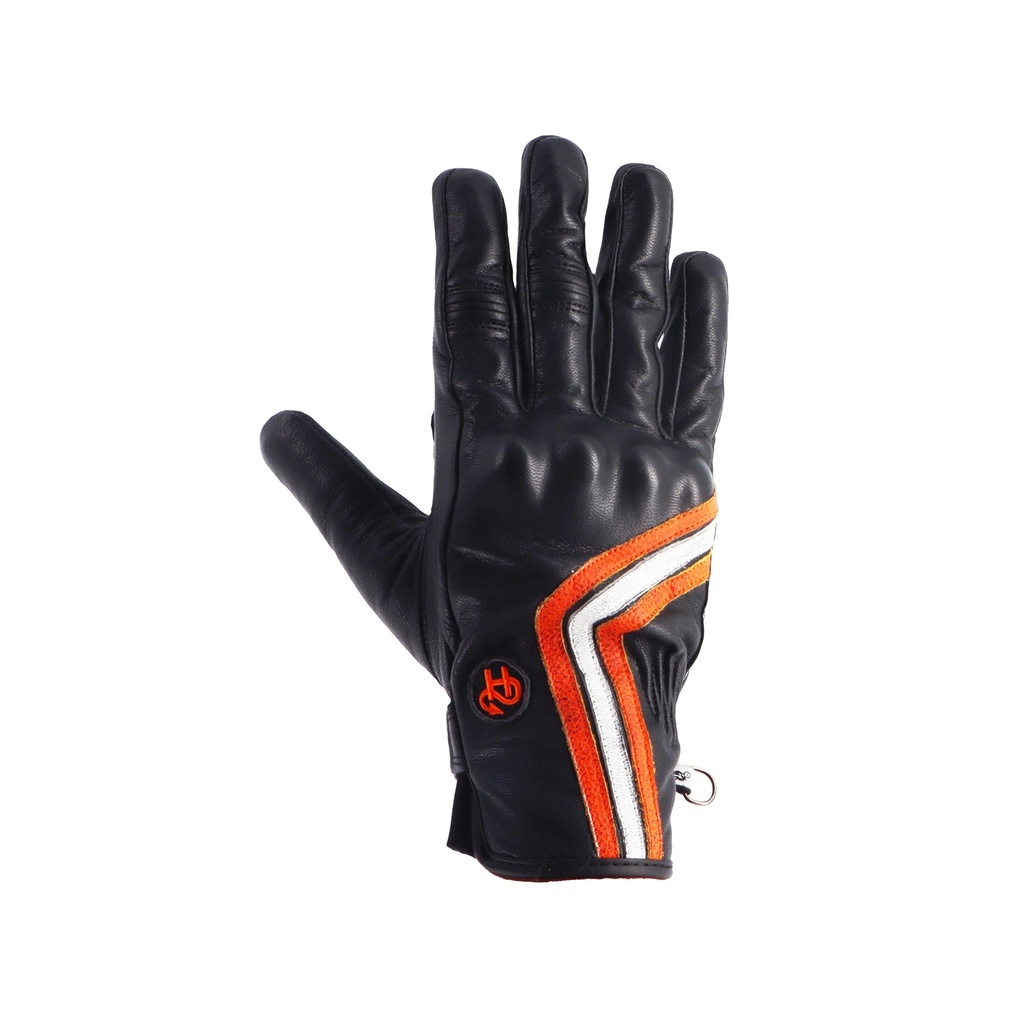 [2024025 NOB T8] Helstons LINE Summer Leather black (Gold-Orange-White) (T8)