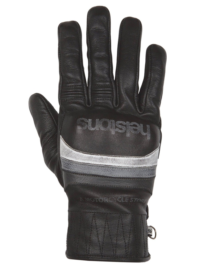 [2024046 NBGR T8] Helstons MORA MI-SAISON Leather black (White-Grey) (T8)