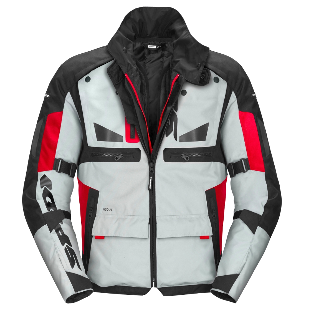 [D288-497-M] Spidi Crossmaster Ice/Red (M)