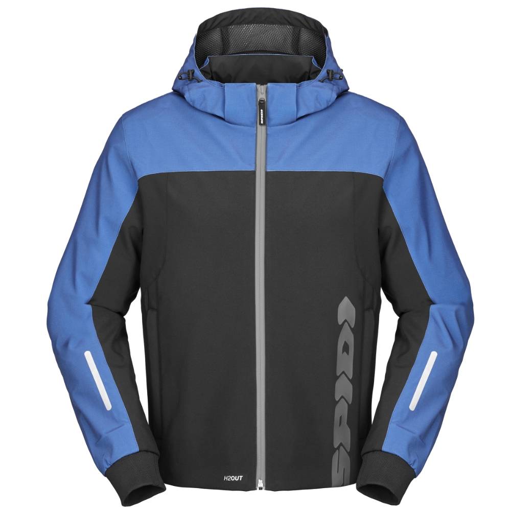 [D299-022-S] Spidi Hoodie H2Out II Black/Blue (S)