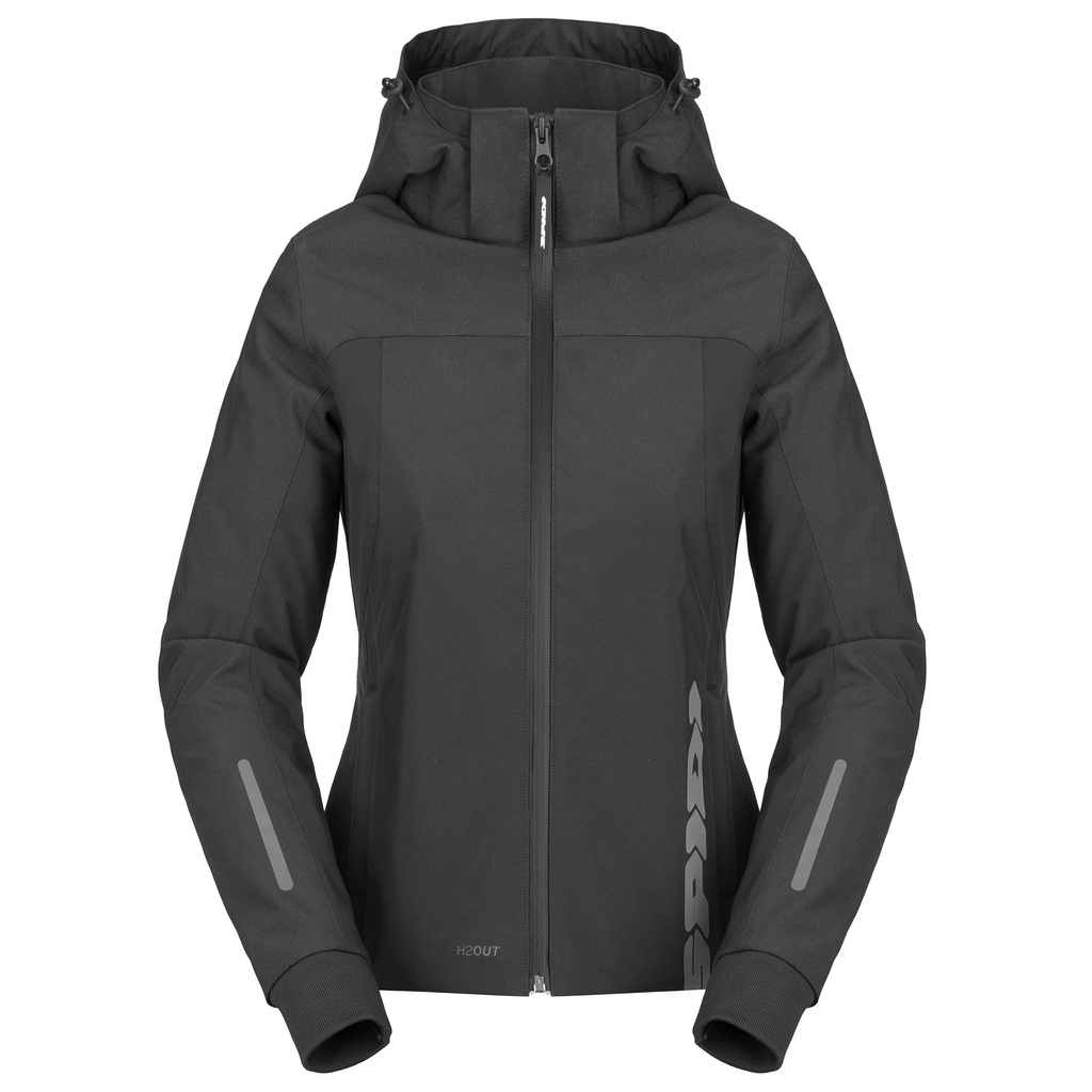[D302-026-XS] Spidi Hoodie H2Out II Lady Black (XS)