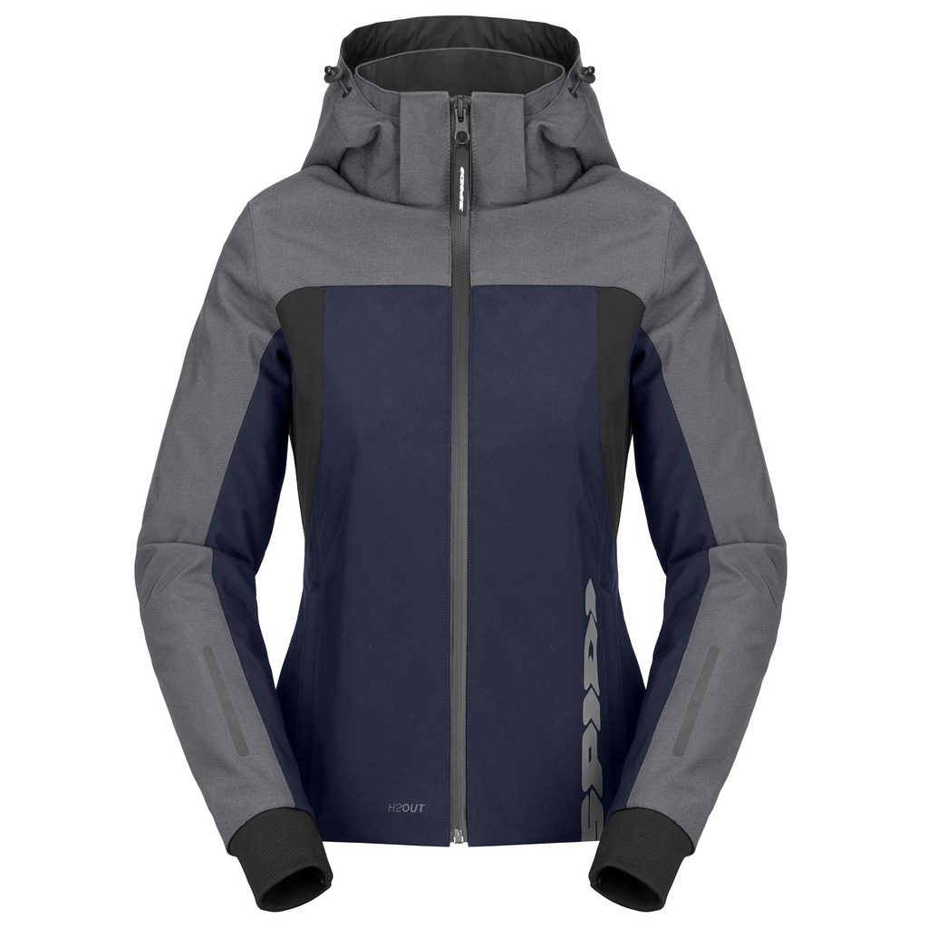 [D302-041-XS] Spidi Hoodie H2Out II Lady Blue/Silver (XS)