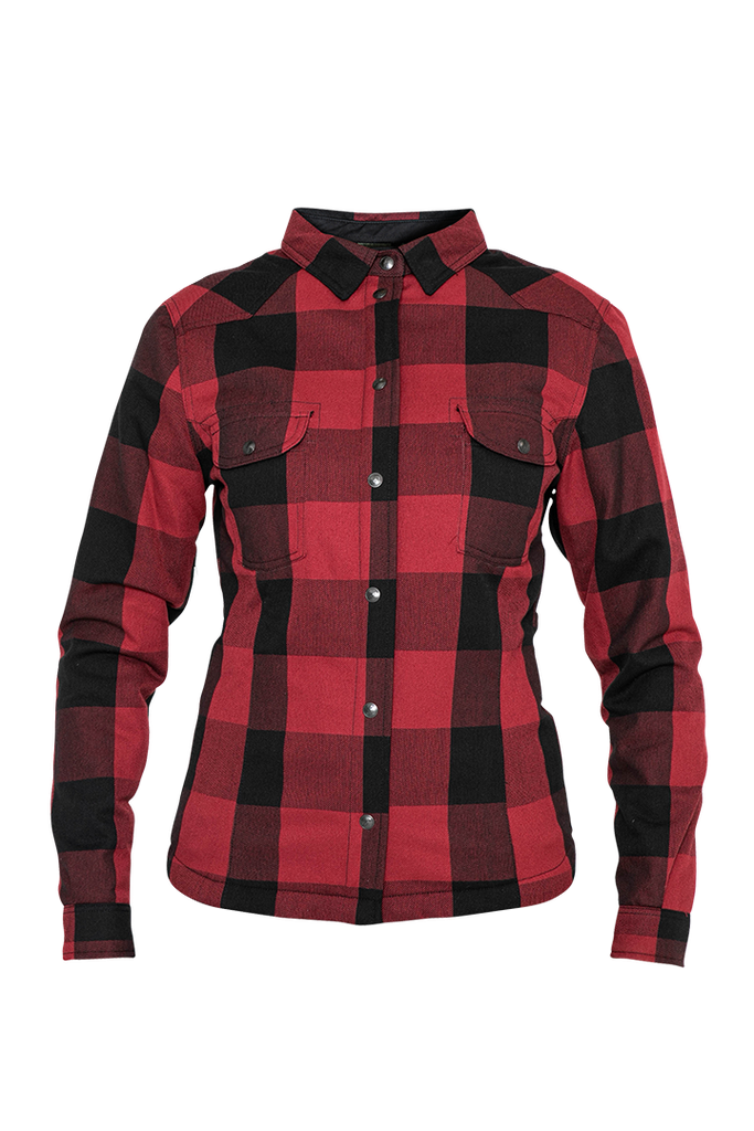 [JDL8001-XS] John Doe Motoshirt Women Black/Red (XS)