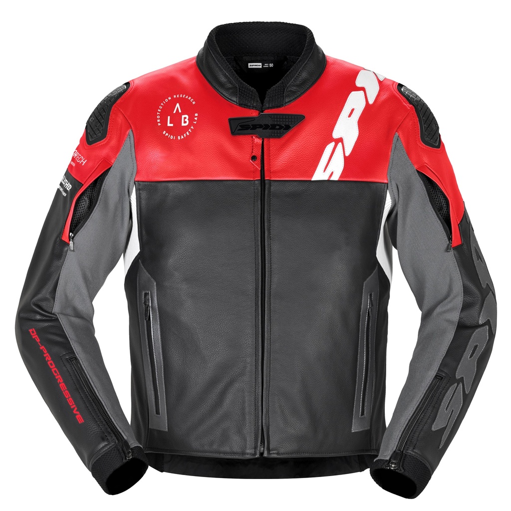 [P229-014-46] Spidi Dp Progressive Leather Red (46)
