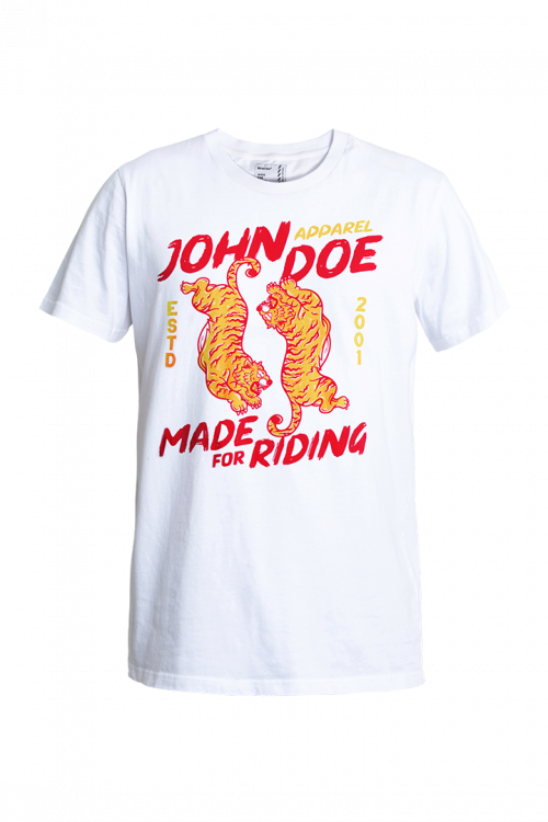 [JDS7090-S] John Doe T-Shirt Tiger I White (S)