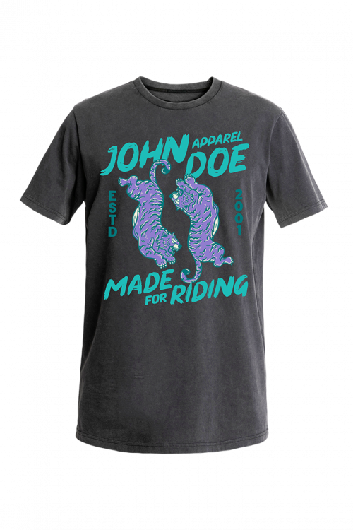 [JDS7095-M] John Doe T-Shirt Tiger I Fade Out Black (M)