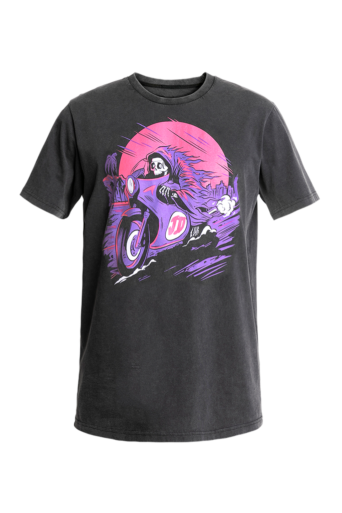 [JDS7135-S] John Doe T-Shirt Palm Fade Out Black (S)