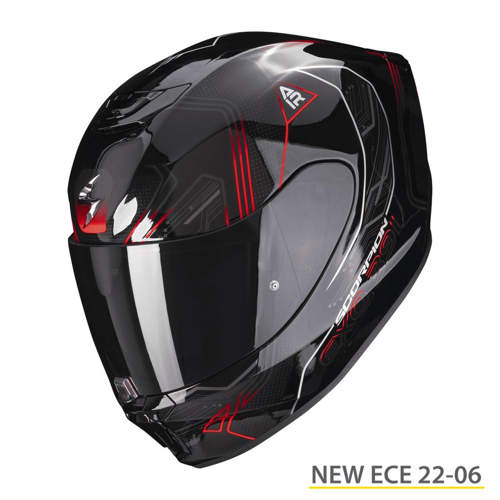 [139-415-160-02] Scorpion Exo-391 Spada Black-Neon Red (XS)