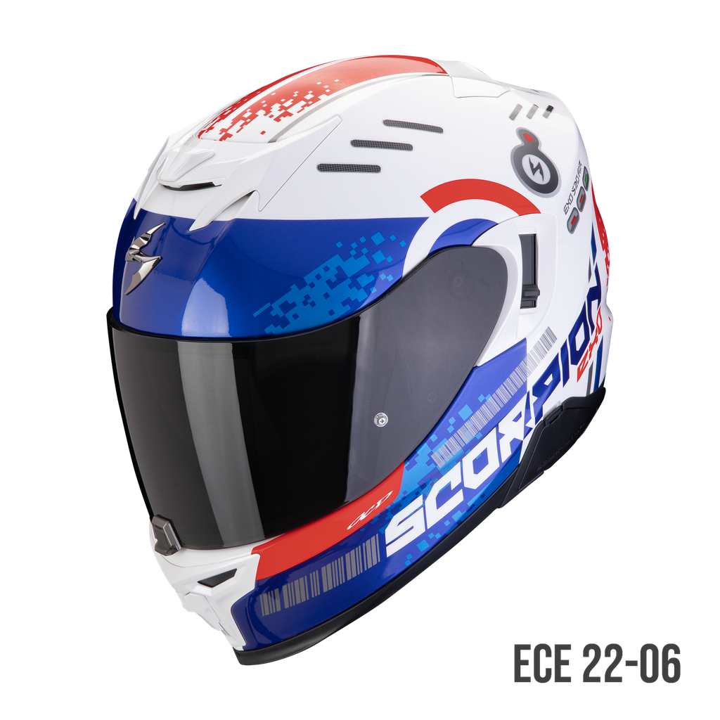 [*172-448-236-02] Scorpion Exo-520 Evo Air Titan White-Blue-Red (XS)