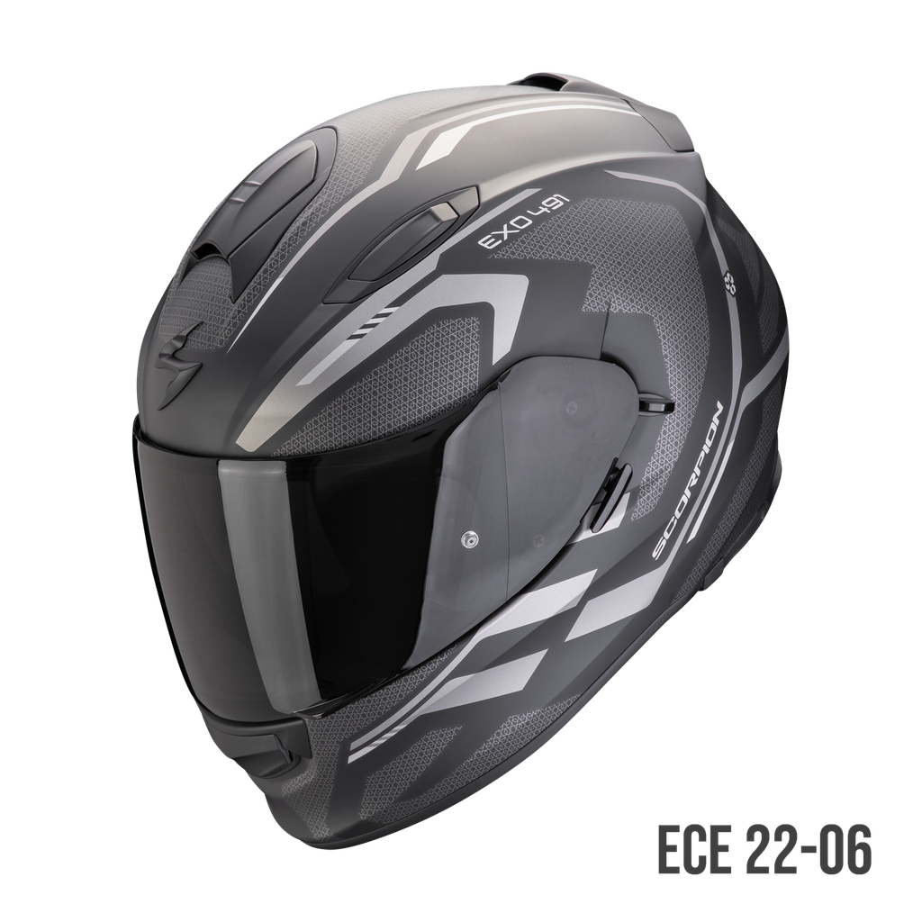 [48-450-159-02] Scorpion Exo-491 Kripta Matt Black-Silver (XS)