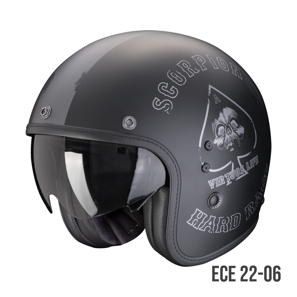 [78-458-159-02] Scorpion Belfast Evo Spade Matt Black-Silver (XS)