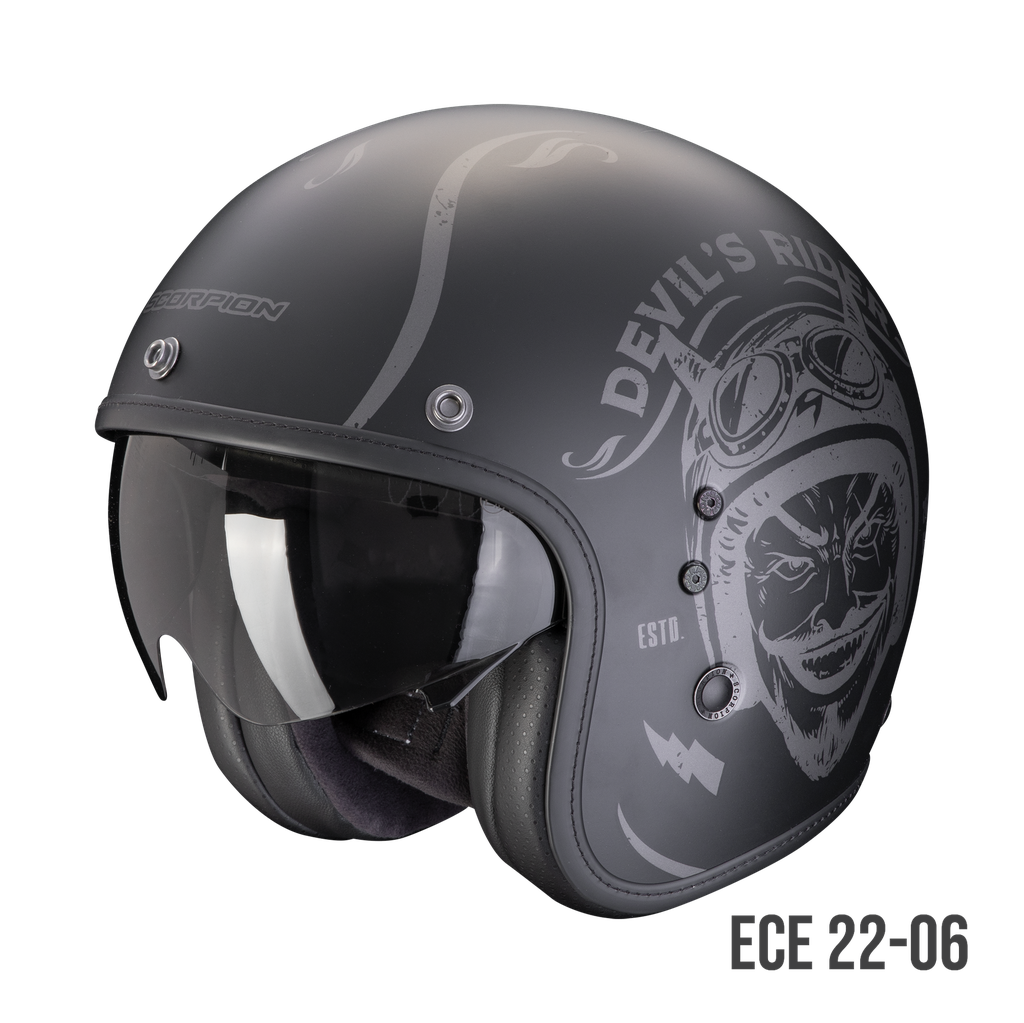 [78-459-159-02] Scorpion BELFAST EVO ROMEO Matt Black-Silver (XS)