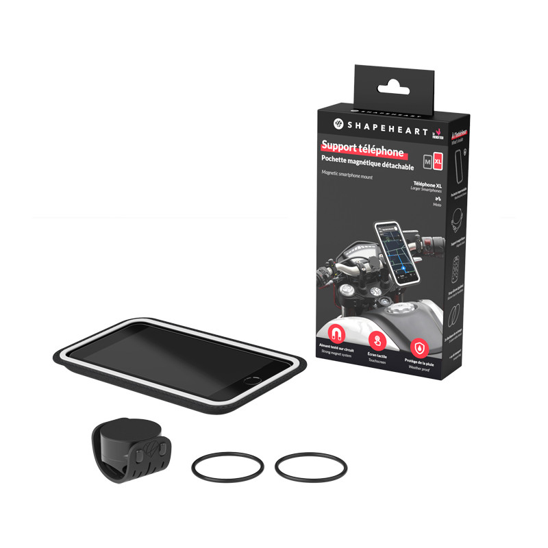 Shapeheart Soporte Smartphone Universal Magnética Moto Mount Xxl