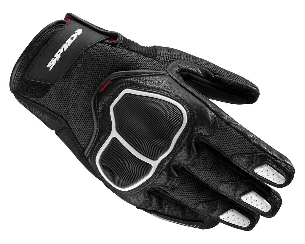 [C113-011-S] Spidi Nkd H2Out Gloves Black/White (S)