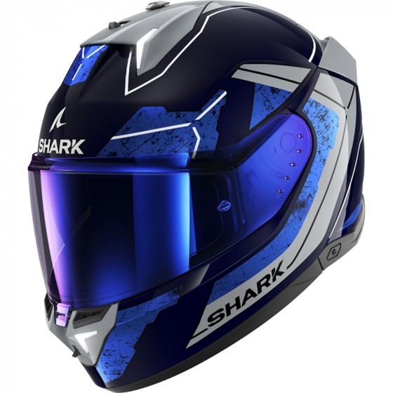 [HE0820EBUSXS] Shark Skwal I3 Rhad Blue Chrom Silver (XS)