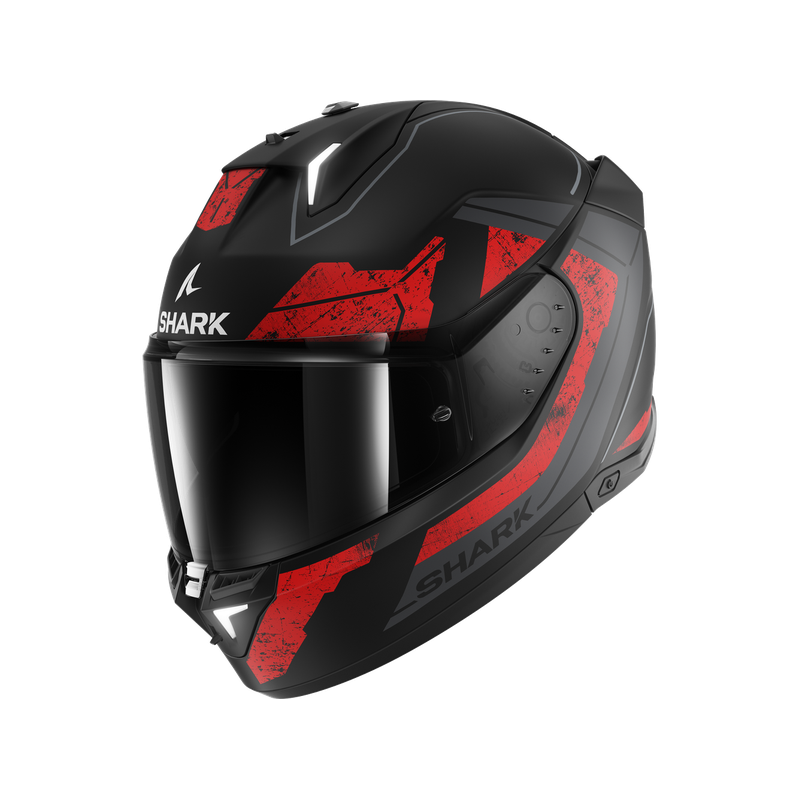 [HE0821EKURXS] Shark Skwal I3 Rhad Mat Black Chrom Red (XS)
