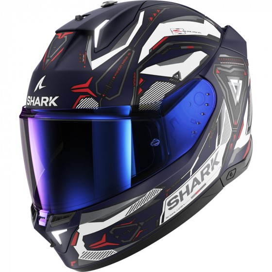 [HE0823EBWRXS] Shark Skwal I3 Linik Mat Blue White Red (XS)