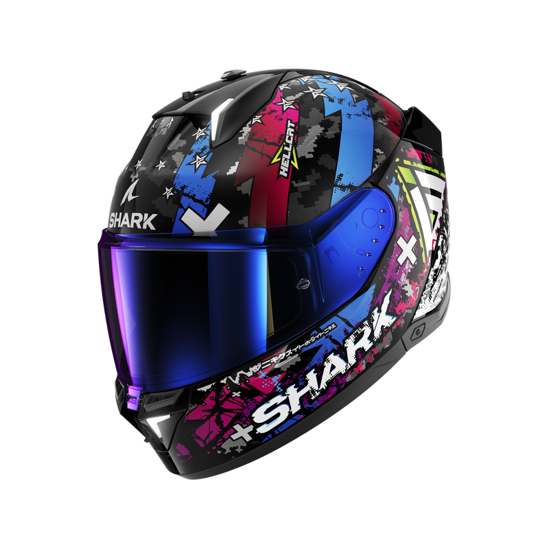 [HE0828EKUBXS] Shark Skwal I3 Hellcat Black Chrom Blue (XS)