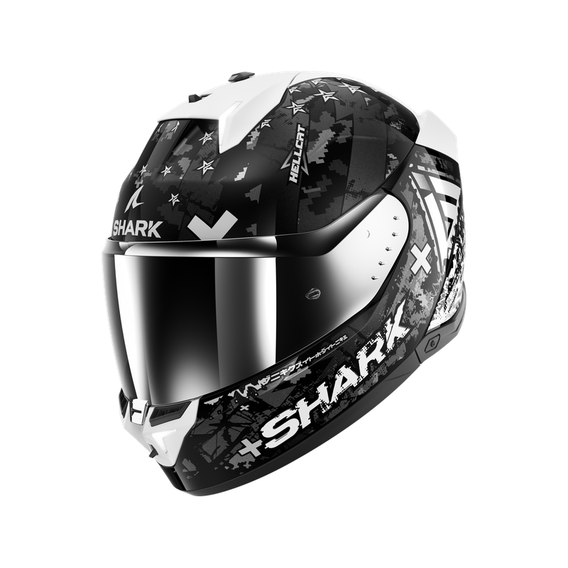 [HE0828EKUSXS] Shark Skwal I3 Hellcat Black Chrom Silver (XS)
