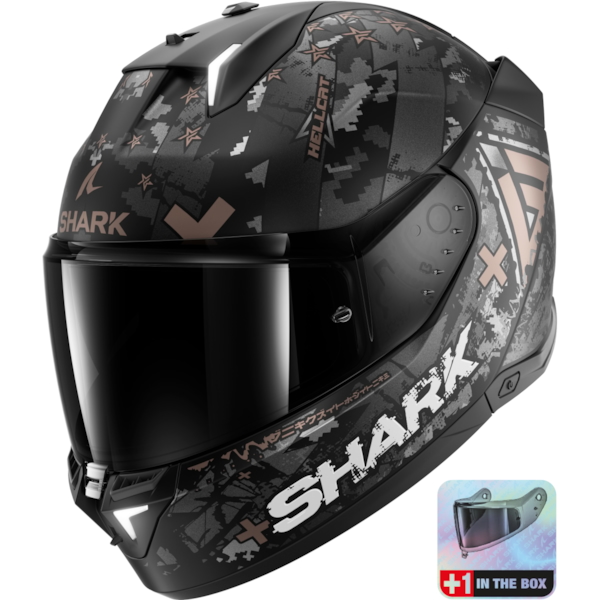 [HE0829EKUAXS] Shark Skwal I3 Hellcat Mat Black Chrom Anthracite (XS)