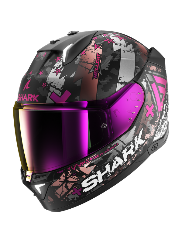 [HE0829EKUVXS] Shark Skwal I3 Hellcat Mat Black Chrom Purple (XS)