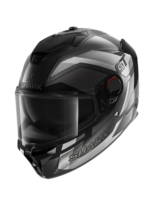 [HE1356EDSUXS] Shark SPARTAN GT PRO RITMO CARBON Mat Carbon Silver Chrom (XS)