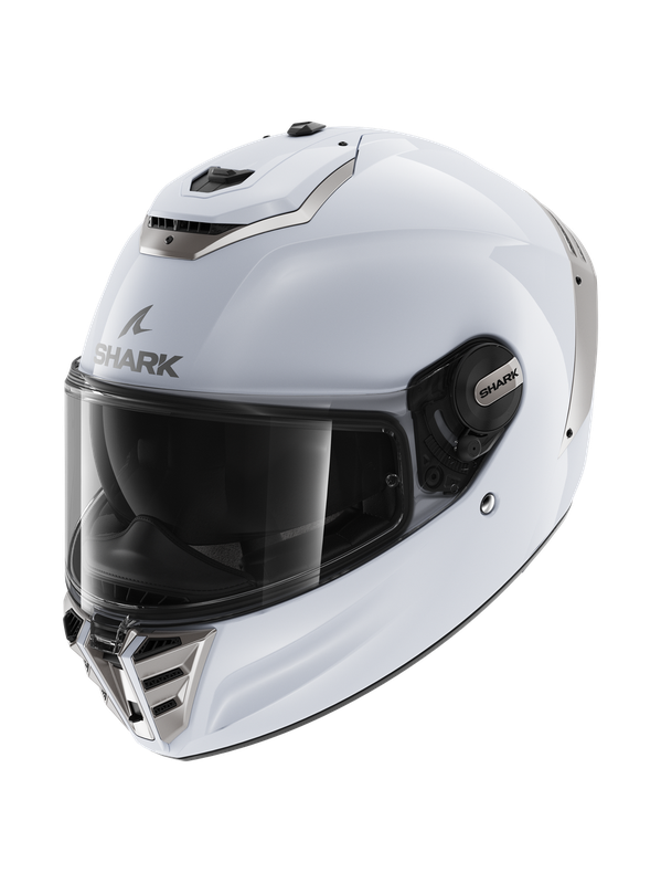 [HE8100EW01XS] Shark SPARTAN RS BLANK White Silver Glossy (XS)