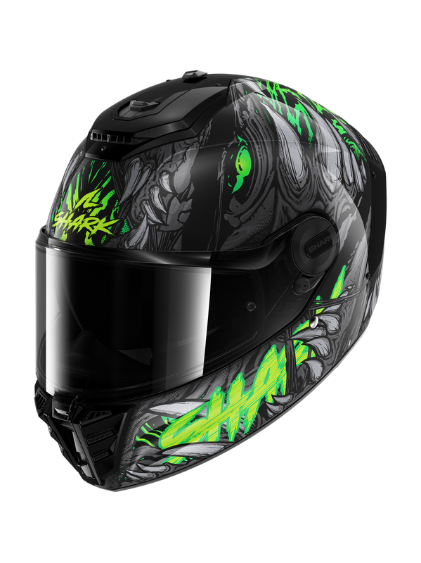 [HE8114EKGAXS] Shark SPARTAN RS SHAYTAN Black Green Anthracite (XS)