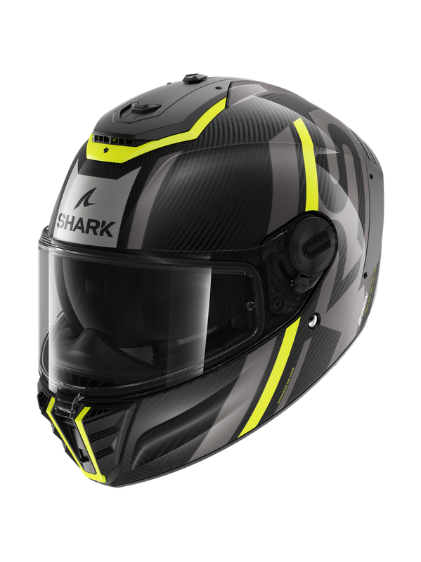 [HE8155EDYAXS] Shark SPARTAN RS CARBON SHAWN Carbon Yellow Anthracite (XS)