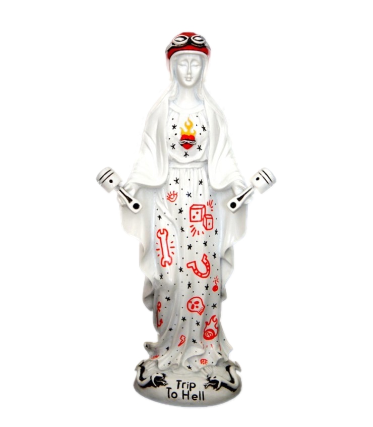 Virgen de los Pistones Mad Works rojo