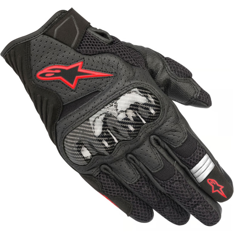 [3570518-1030-S] Alpinestars Smx-1 Air V2 Gloves Black Red Fluo (S)