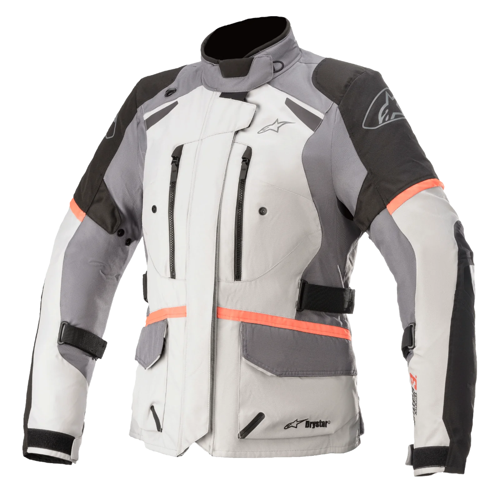 [3217521-9193-S] Alpinestars Stella Andes V3 Drystar Jacket Ice Gray Dark Gray Black Coral (S)