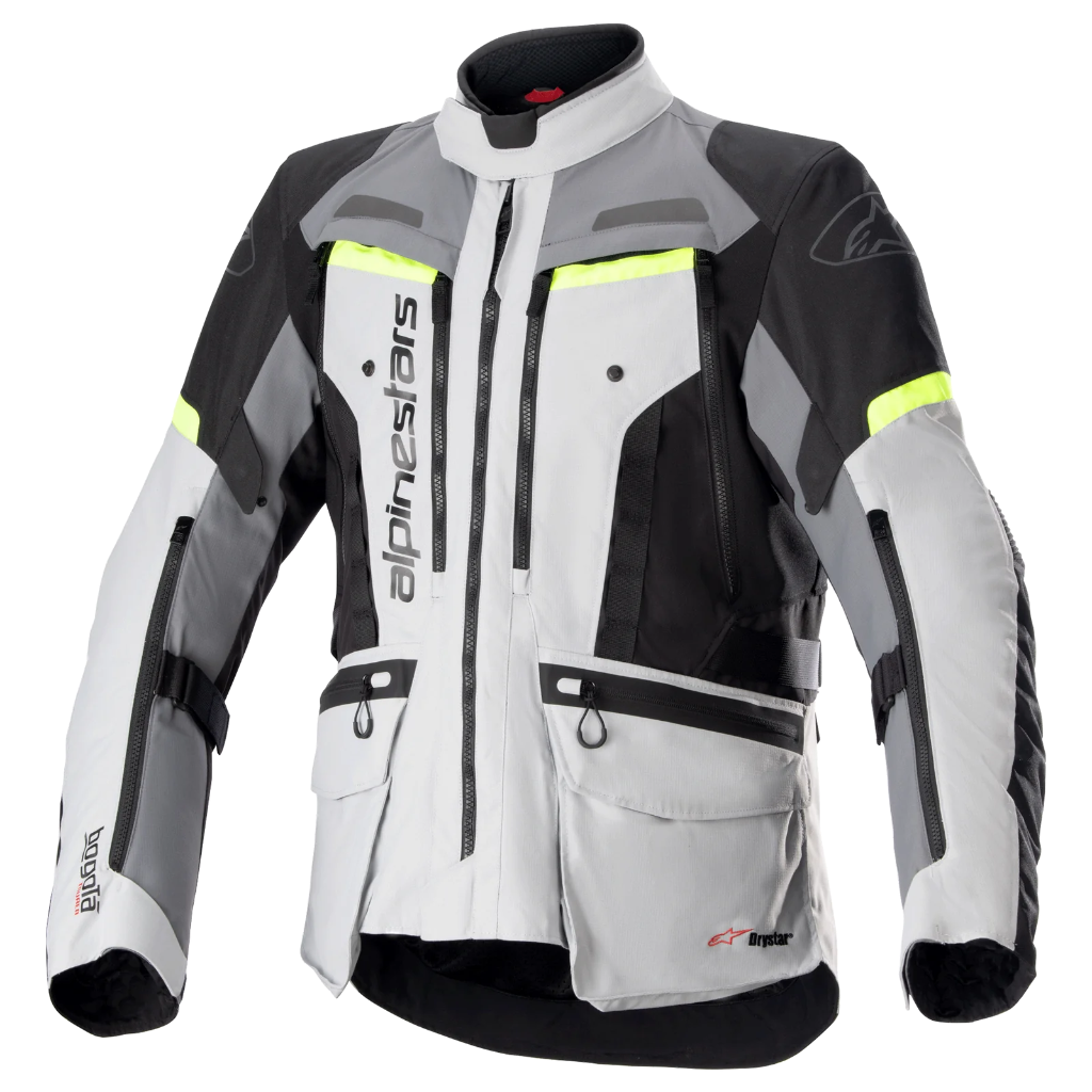 [3207023-9195-S] Alpinestars Bogota' Pro Drystar Jacket Ice Gray Dark Gray Yellow Fluo (S)