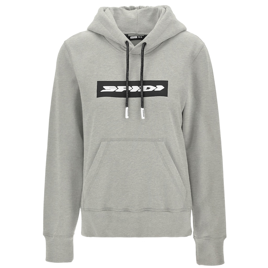 [R183-294-XS] Spidi Logo 2 Hoodie Lady Melange/Grey (XS)