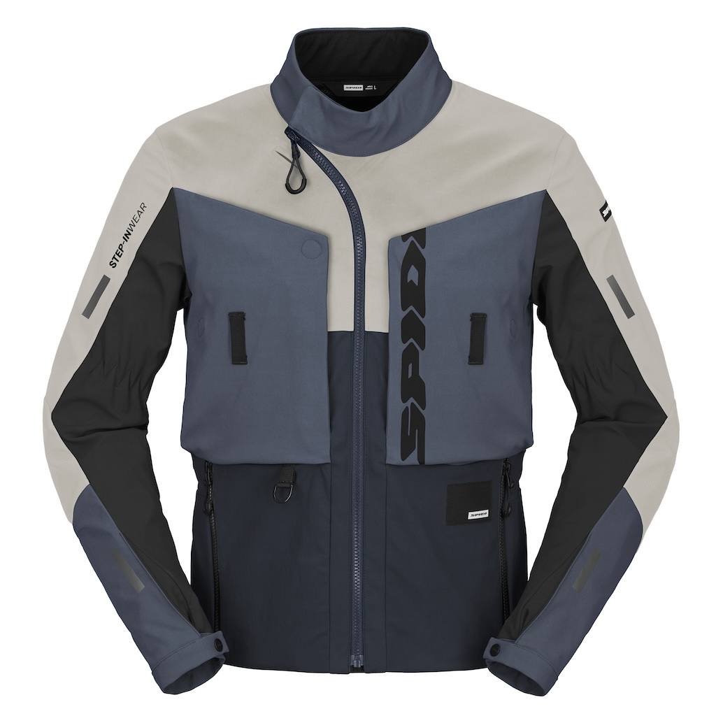 [T345-498-S] Spidi FRONTIER JACKET Ice/Blue (S)
