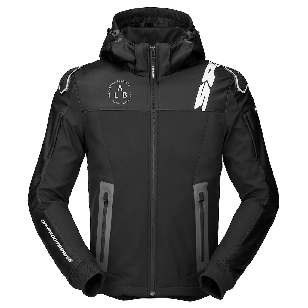 [T346-011-S] Spidi HOODIE WARRIOR Black/White (S)