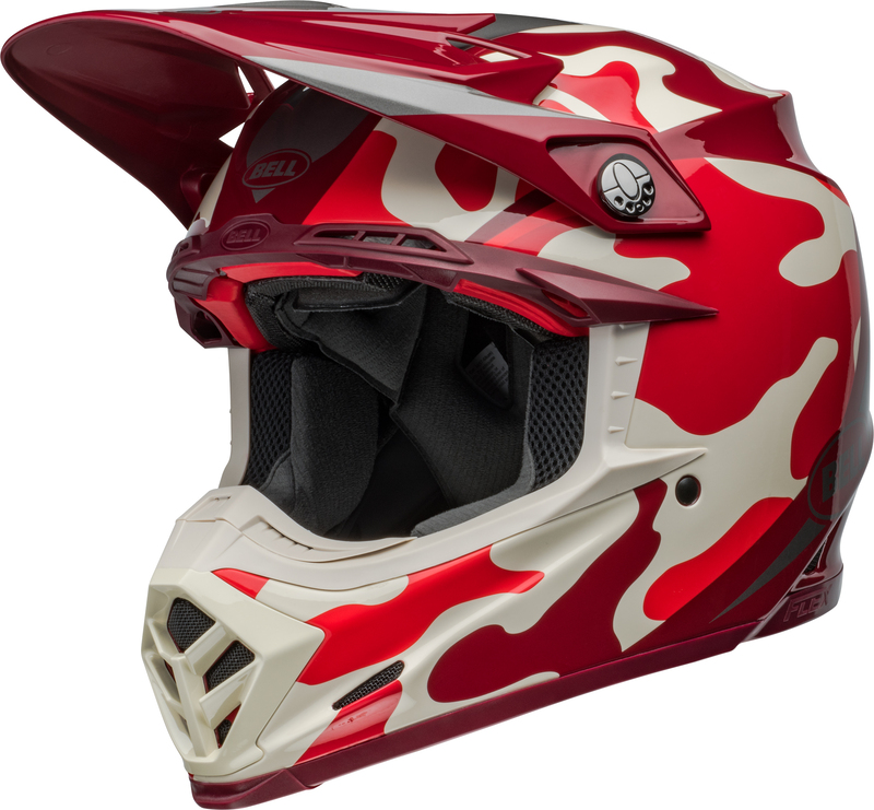 [7157216] Bell Moto-9S Flex Ferrandis Méchant Gloss Red/Silver (S)