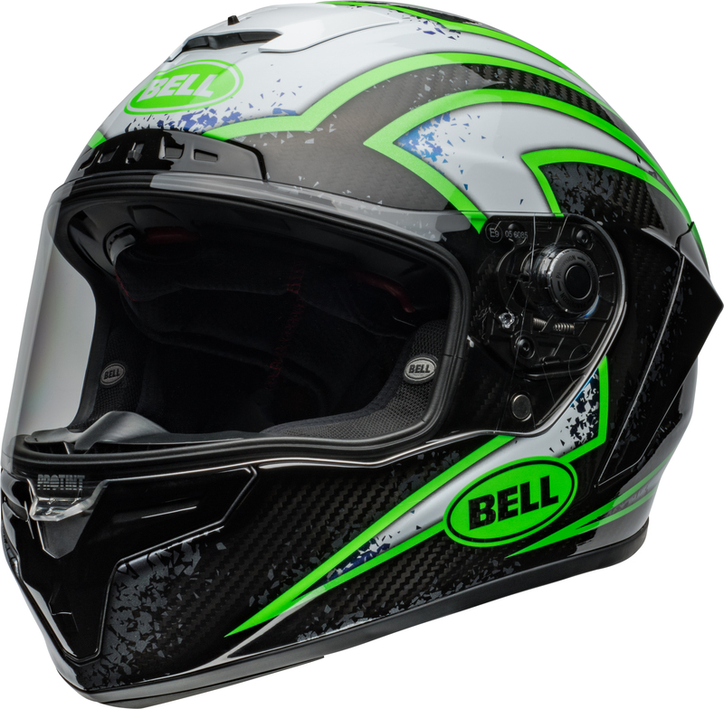 [7160097] Bell Race Star DLX Flex - Xenon Gloss Black/Kryptonite (S)