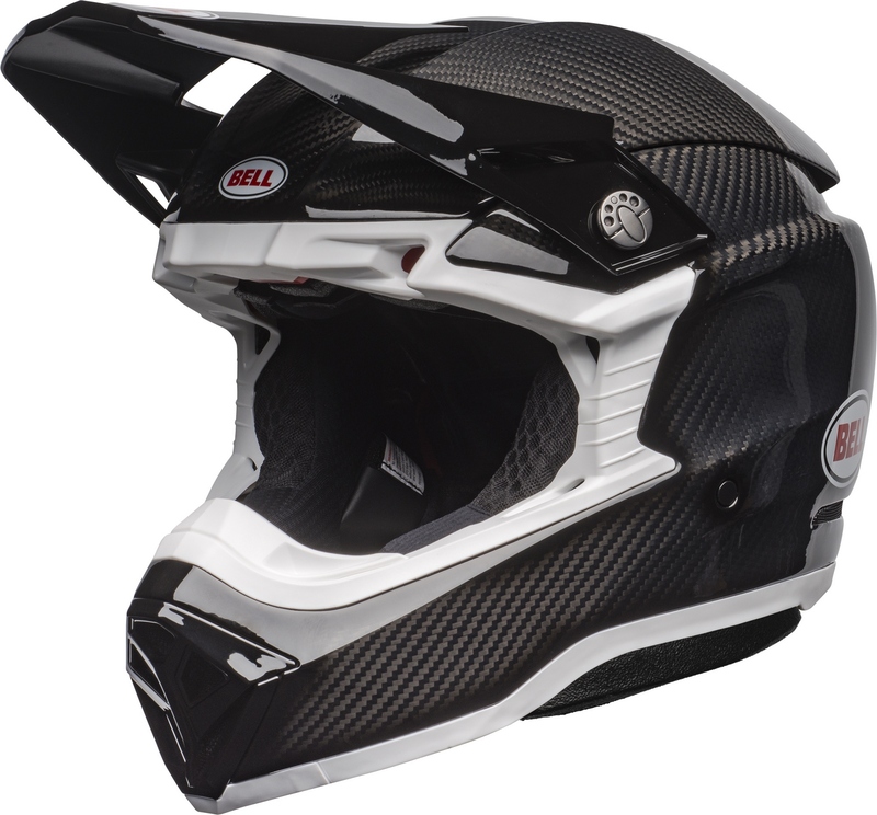 [7150405] Bell Moto-10 Spherical Solid White Black (XS)