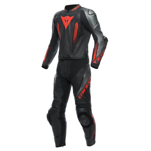 Dainese Laguna Seca 5 2Pcs Leather Suit black/anthracite/fluo-red