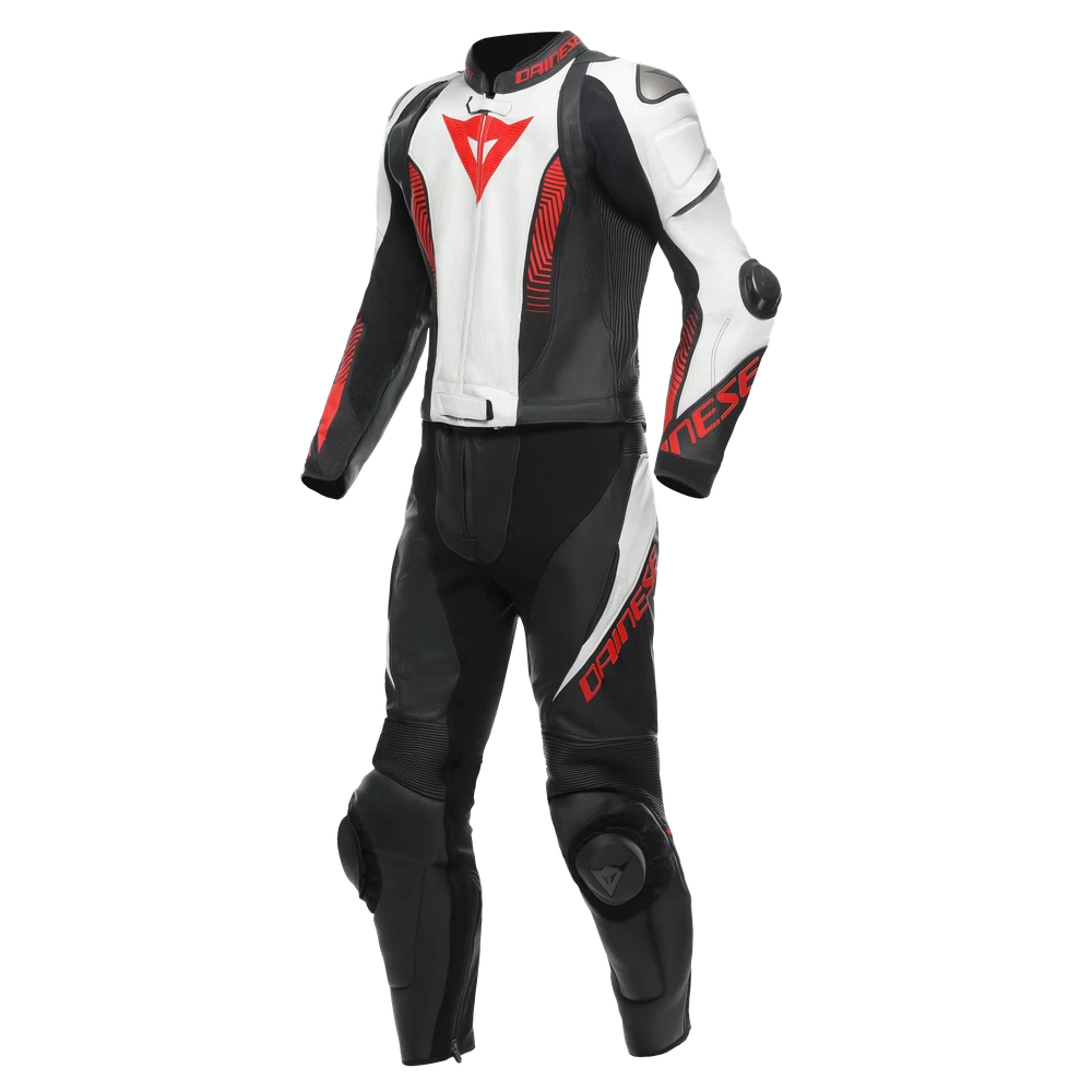 Dainese Laguna Seca 5 2Pcs Leather Suit black/white/lava-red
