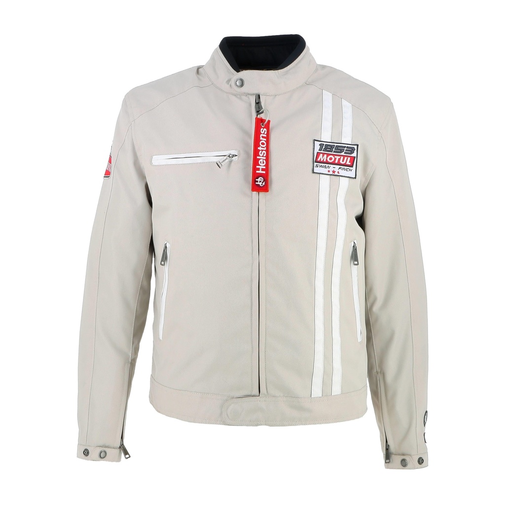 [2024066 SBC S] Helstons BOXER Technical Fabric Silver (White) (Jacket) (S)