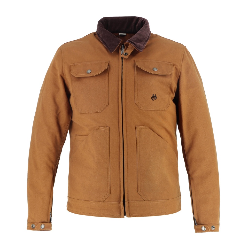 [2024099 KT S] Helstons OREGON MEN Cotton-Canvas KRAFT  (S)