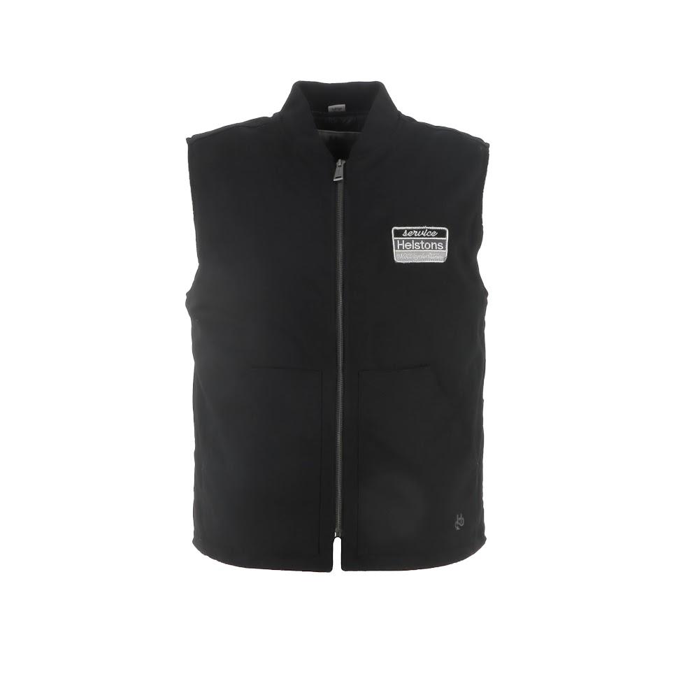 [2024081 NO S] Helstons RAILWAY BLACK Cotton Canvas (Vest) (S)