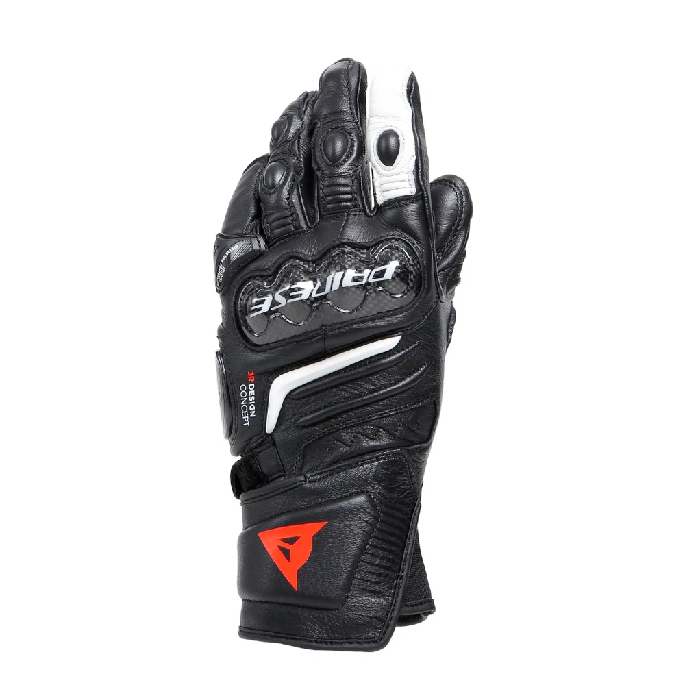 [2815957 948 XS] Dainese Carbon 4 Long Lady Leather Gloves black/black/white (XS)